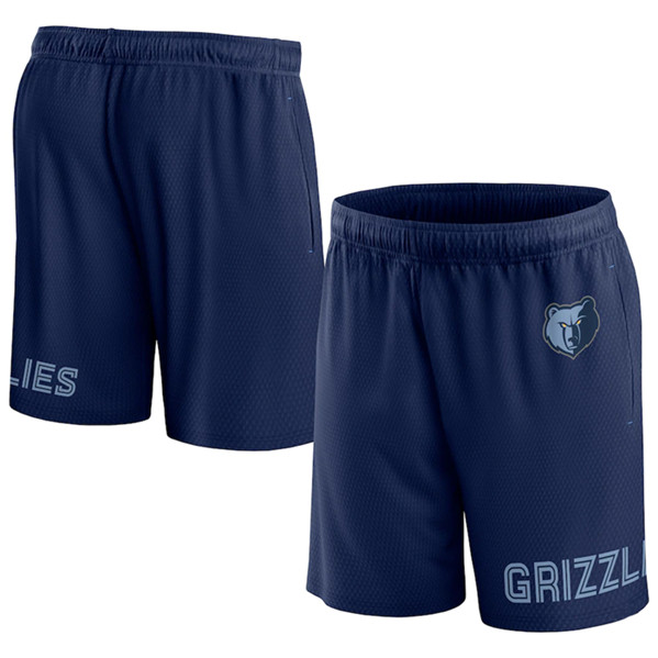 Men's Memphis Grizzlies Navy Free Throw Mesh Shorts
